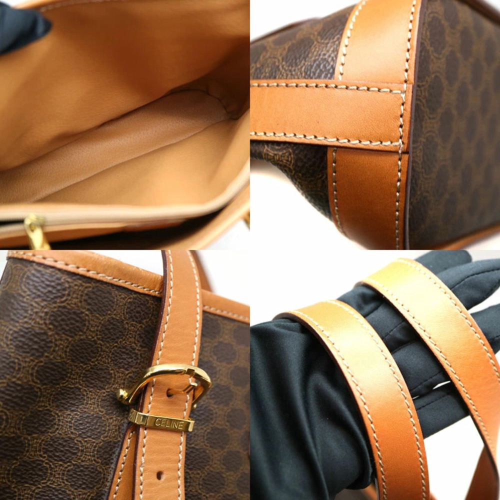 CELINE Macadam handbag leather brown Shoulder hand - Picture 6 of 6